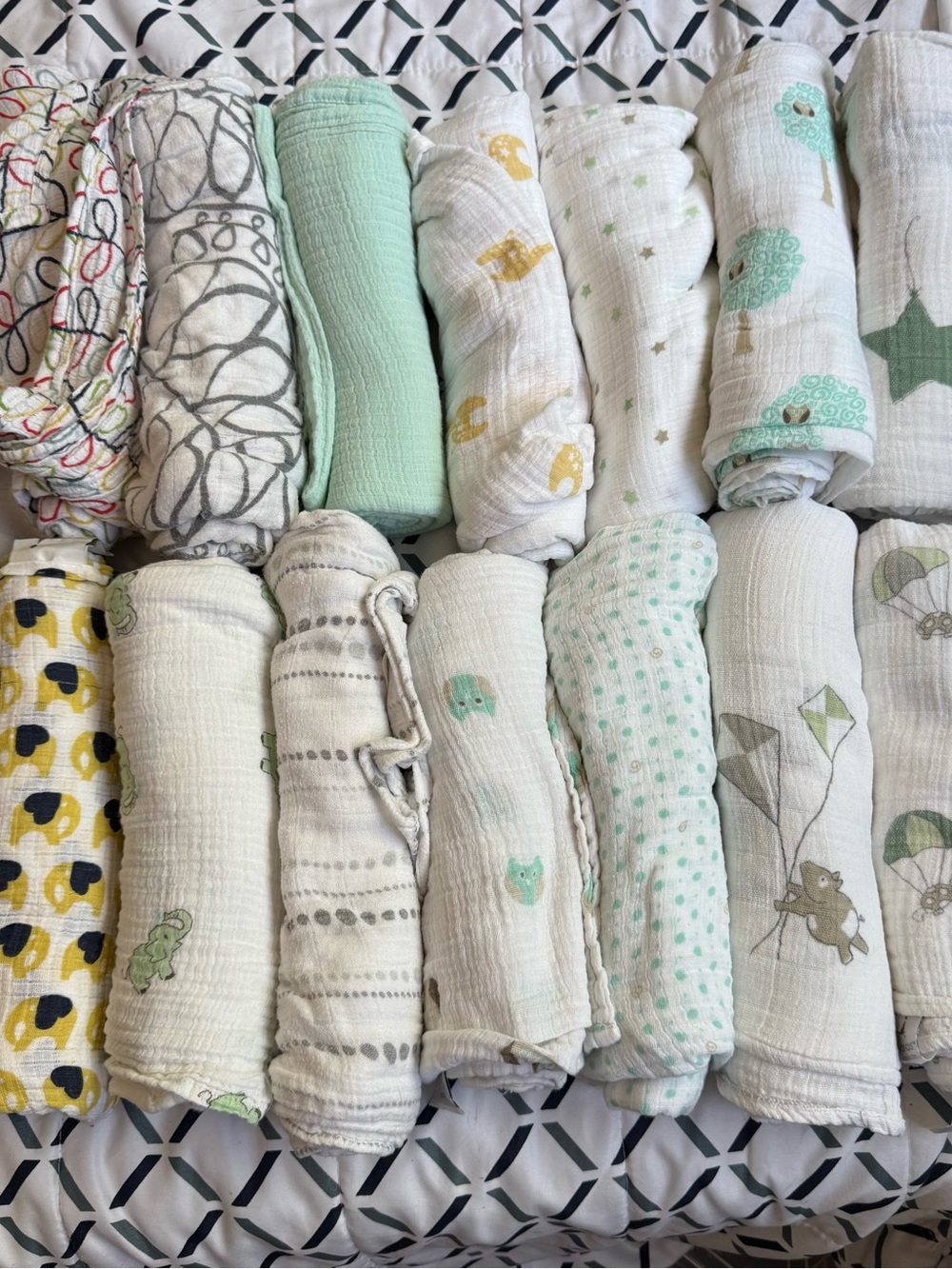 Aden + Anais Baby Muslin Swaddles Blankets Lot of 14